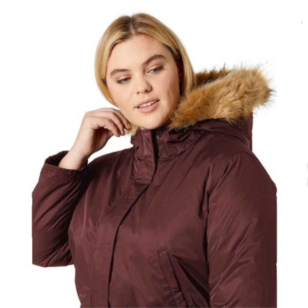 LEVI’S Sherpa Lined Hooded Parka Jacket – Wine Red, Plus 1X – NWT - Picture 2 of 15